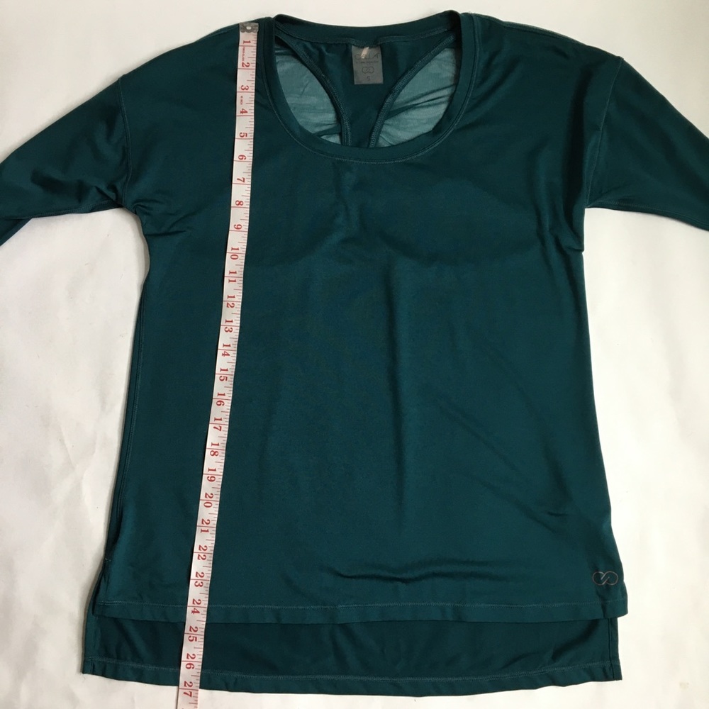Calia Mesh Back Longsleeve Active Top Green Small - Picture 13 of 14